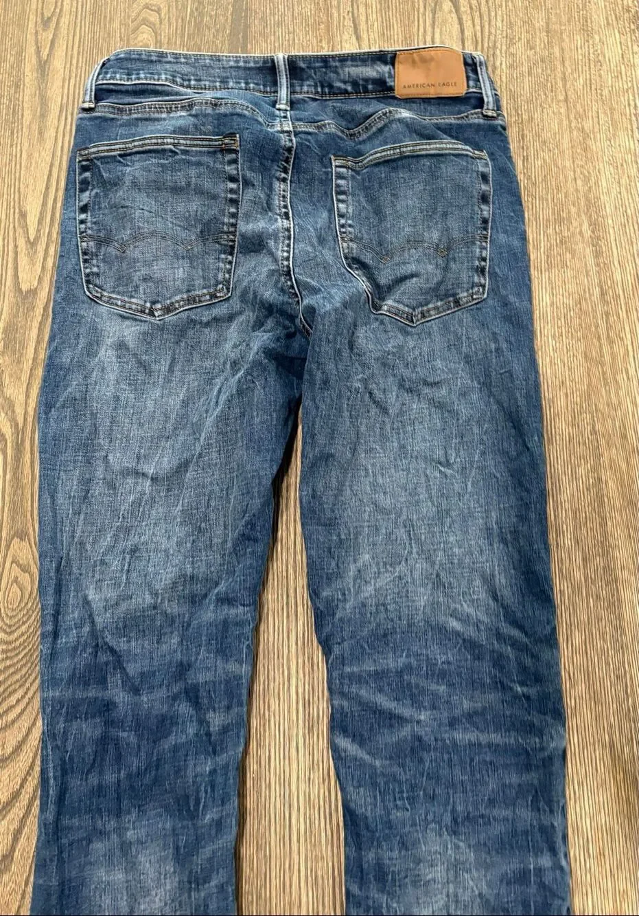 American Eagle Men's Airflex+ Athletic Fit Denim Jeans Dark Wash Blue Size 32x32